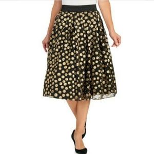 NWT RONNI NICOLE EVENINGS Metallic Dot Tulle Skirt